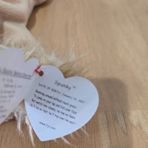 Ty Beanie Babies "Spunky" Cocker Spaniel DOB January 14 1997 New with Tags - Picture 3 of 8